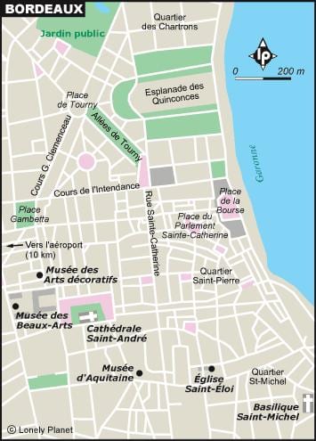 mapa de Bordeaux jardim