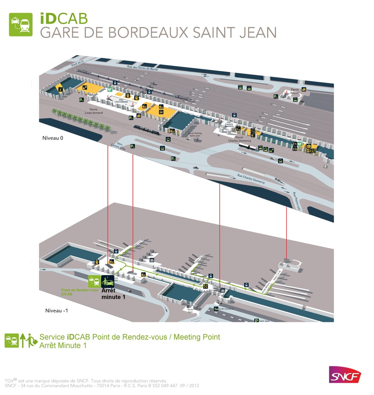 Bordeaux st jean estação de trem mapa
