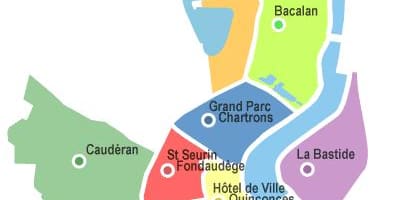 Mapa de Bordeaux bairro