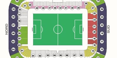 Mapa de Bordeaux estádio