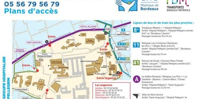 Mapa de Bordeaux hospital