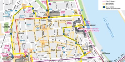 Mapa de Bordeaux lugar