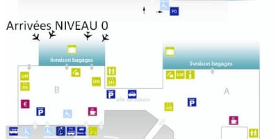 Bordeaux terminal do aeroporto mapa