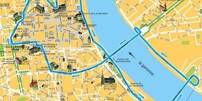 Mapa de Bordeaux monumento