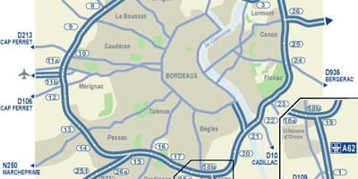 Bordeaux mapa
