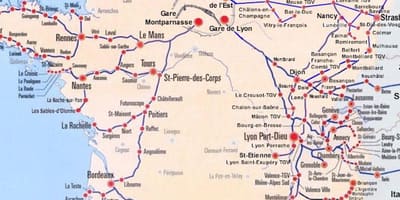 Da cidade de Bordeaux eléctrico mapa